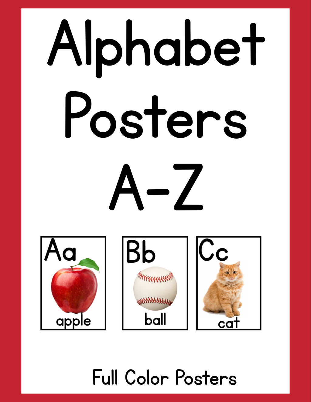 Alphabet Posters A–Z | Digital or Laminated Set