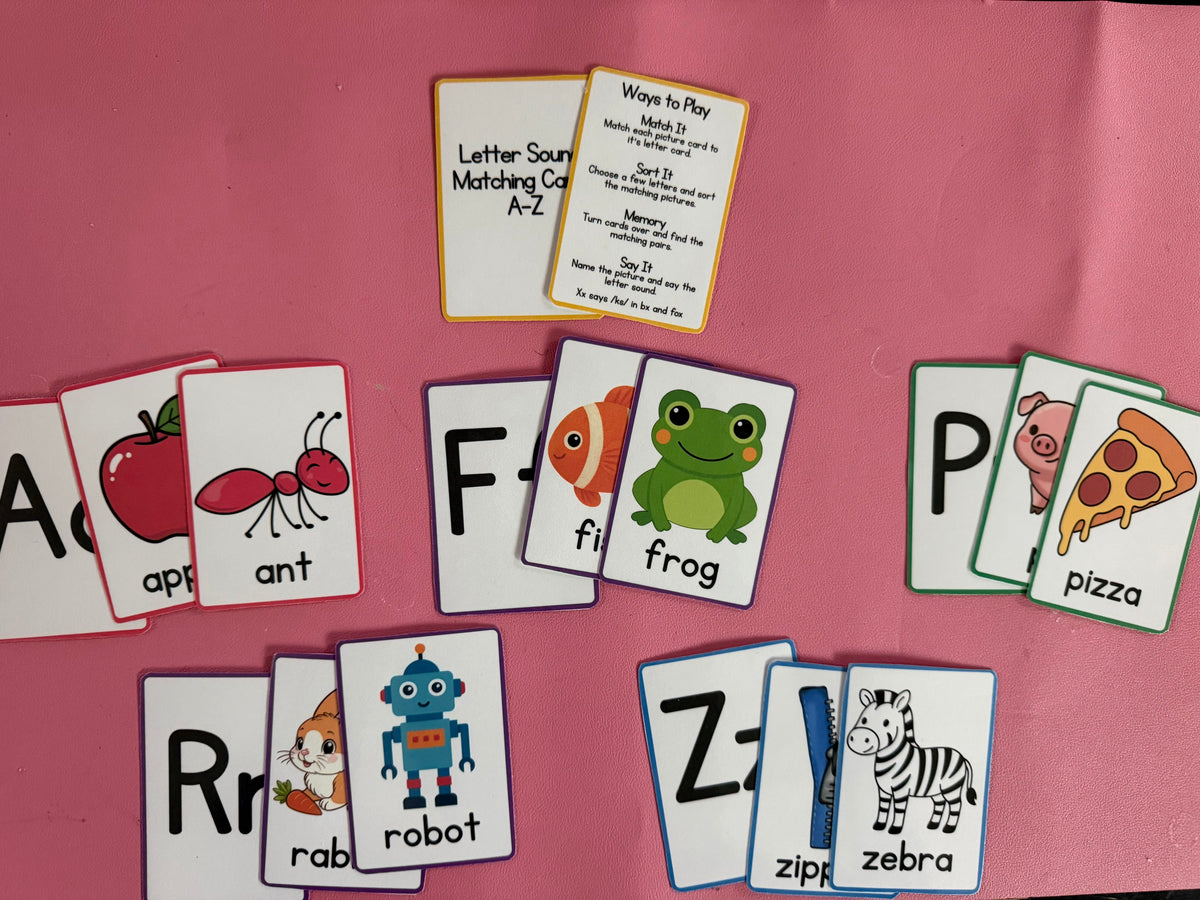 Letter Sound Matching Cards A–Z | 80 Reusable Learning Cards