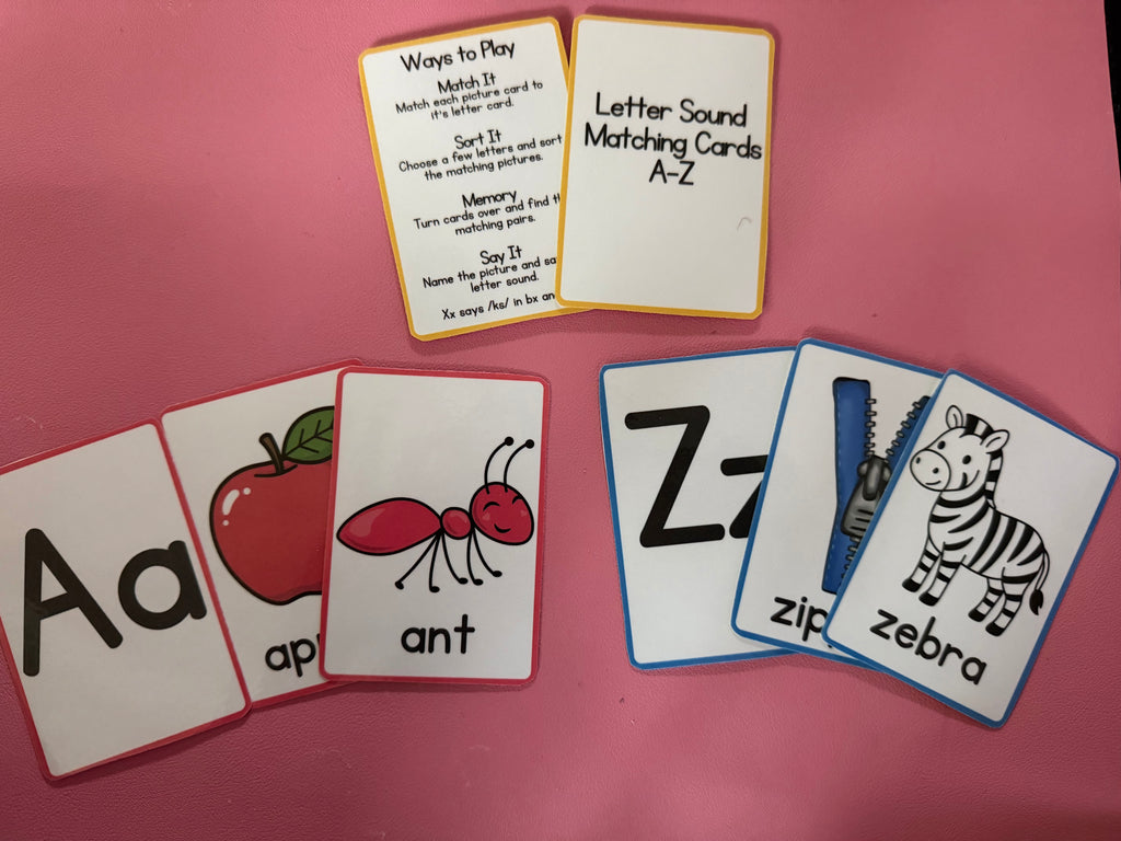 Letter Sound Matching Cards A–Z | 80 Reusable Learning Cards
