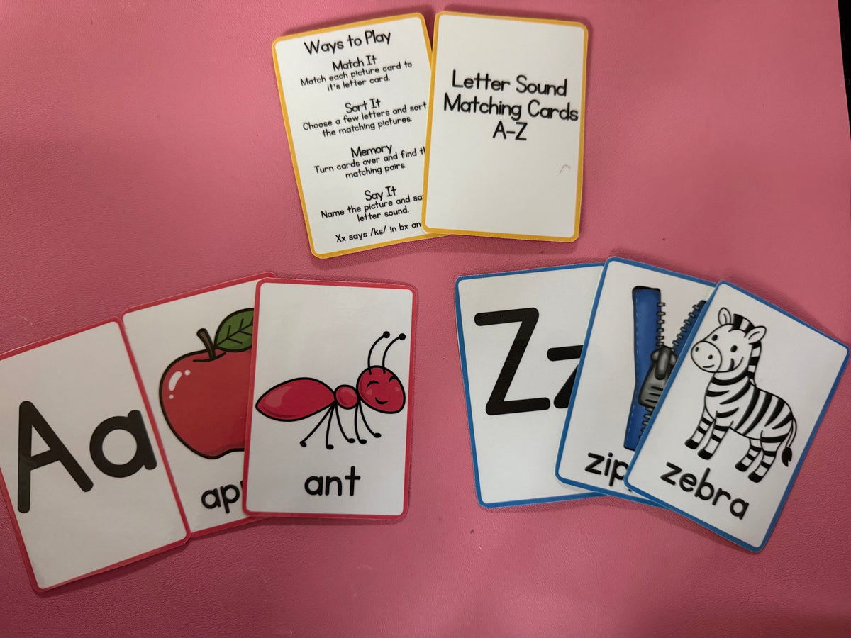 Letter Sound Matching Cards A–Z | 80 Reusable Learning Cards