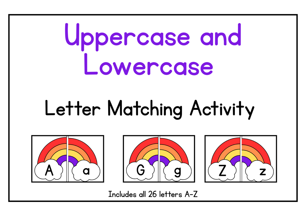 Uppercase & Lowercase Letter Matching Activity