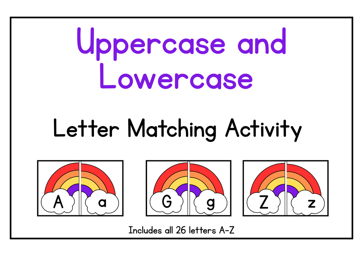 Uppercase & Lowercase Letter Matching Activity